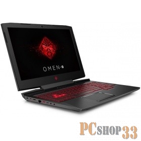 Ноутбук HP Omen 15-ce010ur Core i7 7700HQ/8Gb/1Tb/SSD128Gb/nVidia GeForce GTX 1050Ti 4Gb/15.6/IPS/FHD (1920x1080)/Windows 10 64/black/WiFi/BT/Cam