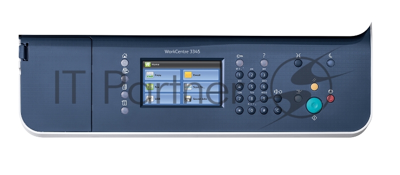 МФУ Xerox WorkCentre 3345DNI (WC3345DNI#), лазерный принтер/сканер/копир/факс A4, 42 стр/мин, до 80K стр/мес, 1.5Gb/USB, Ethernet, WiFi, Duplex) белый/синий (Channels)