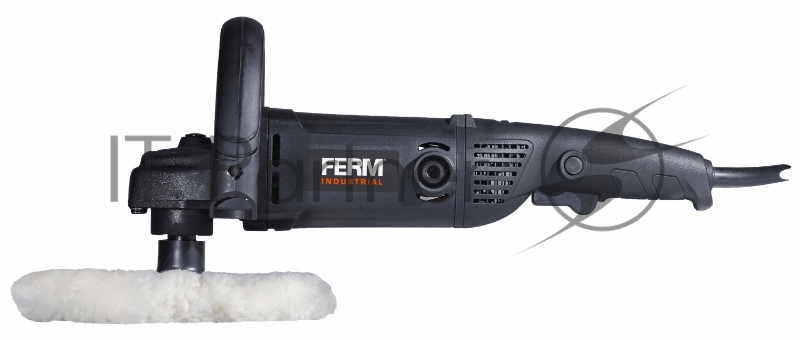 Угловой полировщик FERM AGM1120P, 180 мм., 1400 Вт., 1000-1300 об.мин., регулировка скорости, коробка