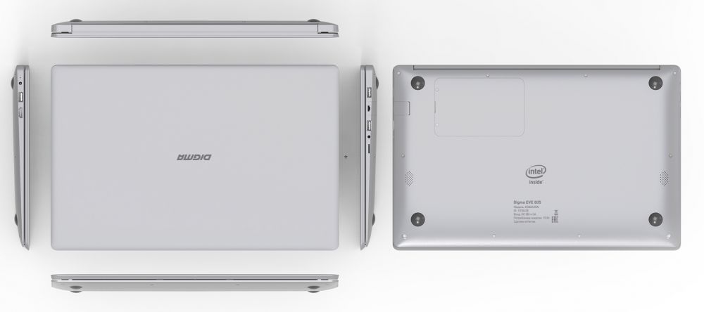 Ноутбук Digma EVE 605 silver 15.6 {FHD IPS Atom X5-Z8350/4Gb/SSD32Gb/W10}