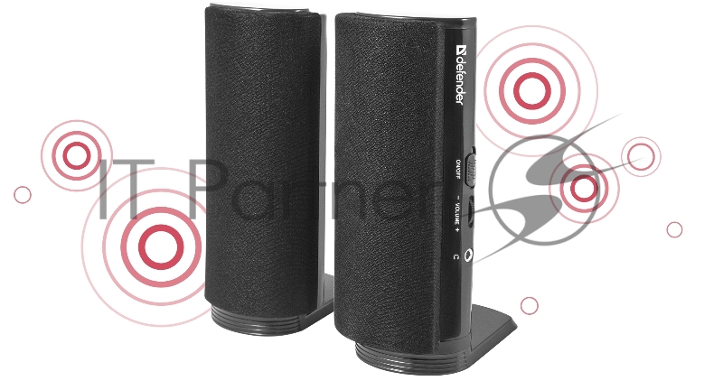 Колонки Defender SPK-210 {2.0, 2x2W, разъем для наушников} 65210