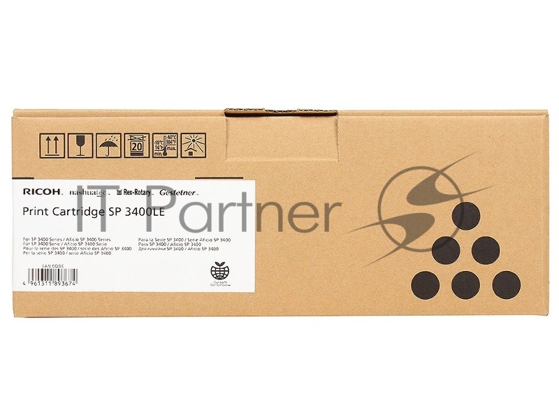 Тонер-картридж Ricoh тип SP3400LE черный для Aficio SP3400N/SP3410DN/SP3400SF/SP34 SP3500N/SP3510DN/SP3500SF/SP35 2500 отпечатков