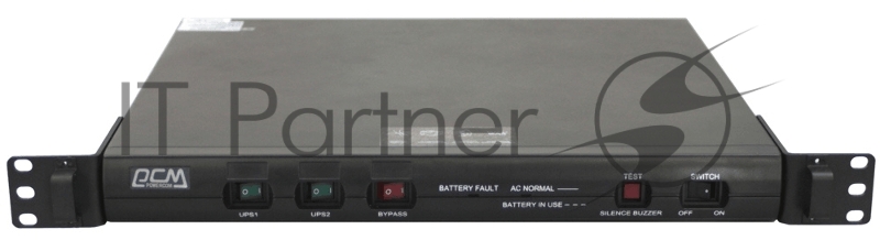 Источник бесперебойного питания Powercom King Pro RM, Интерактивная, 1000 ВА / 800 Вт, Rack, IEC, LCD, USB, USB