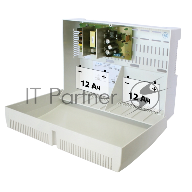 Источник бесперебойного питания СКАТ-2400 (24В 3А под АКБ 12А.ч корп. под 2шт без АКБ) Бастион 105