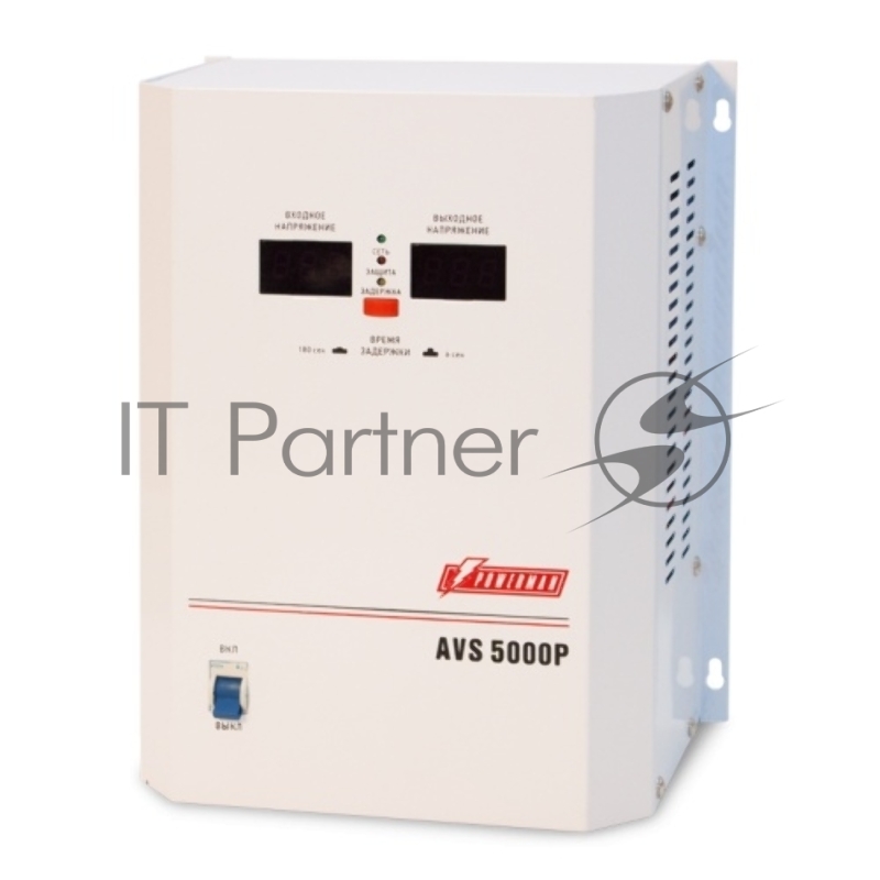 Стабилизаторы напряжения Powerman AVS-P Voltage Regulator 5000VA, Digital Indication, Wall Mount, Hardwire Input/Output, 230V, 1 year warranty, White