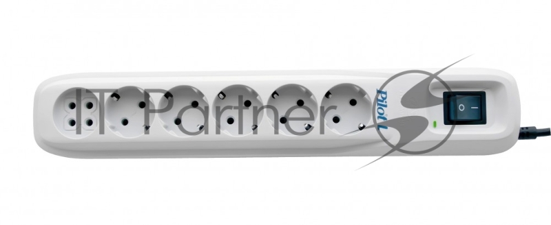Сетевой фильтр ZIS Pilot L-6 6 розеток 3 метра Pilot L-6 3M