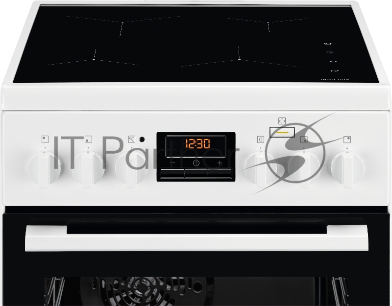 Электрическая плита ELECTROLUX Электрическая плита ELECTROLUX/ Электрическая плита с индукцией, 50см шириной, белого цвета, мультифункциональная электрическая духовка с паром SteamBake, электрический гриль, электронное управление с отключением духовк