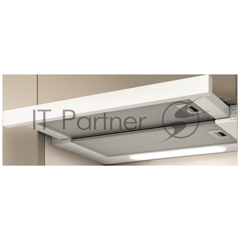 Встраиваемая вытяжка ELICA ELITE 14 LUX GRVTWH/A/60, 650м3ч, серебристый, кнопочное управление, нержавеющая сталь+белое стекло