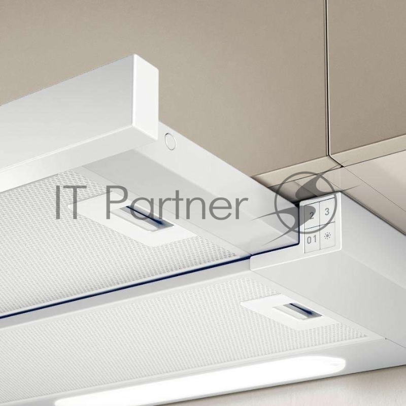 Встраиваемая вытяжка ELICA ELITE 14 LUX GRVTWH/A/60, 650м3ч, серебристый, кнопочное управление, нержавеющая сталь+белое стекло