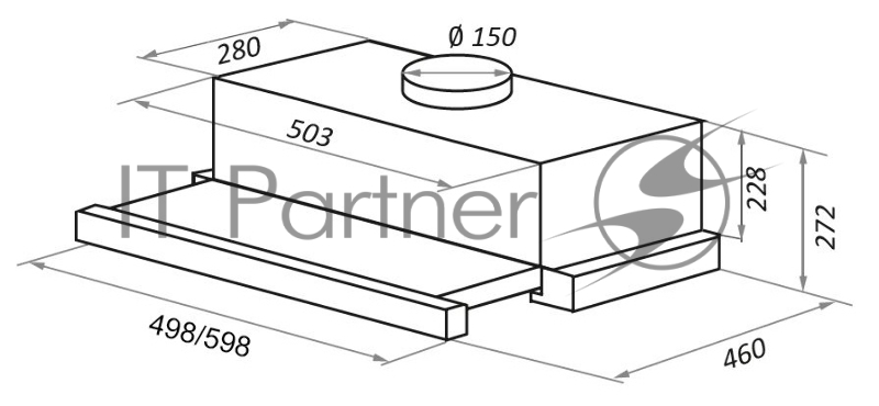 Вытяжка MAUNFELD TS TOUCH 60 БЕЛЫЙ