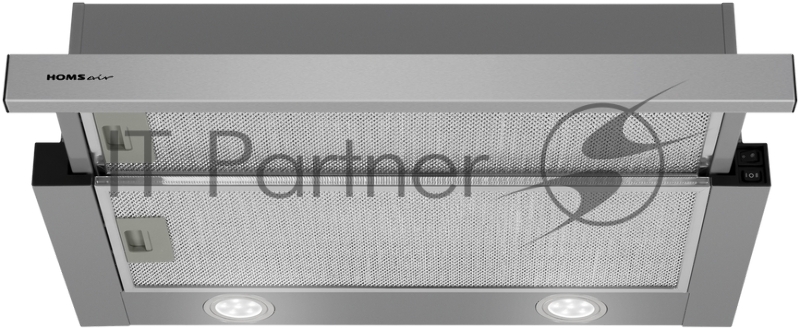 ВЫТЯЖКА HOMSair Flat 50 Inox ВЫТЯЖКА HOMSair Flat 50 Inox/ встраиваемая, кнопочное управление, 2 скорости, 520 м3/ч, до 20 м2, 45 дБ, угольный фильтр CF110 - 1 шт, ШхВхД: 500х176х280 мм, нерж. сталь