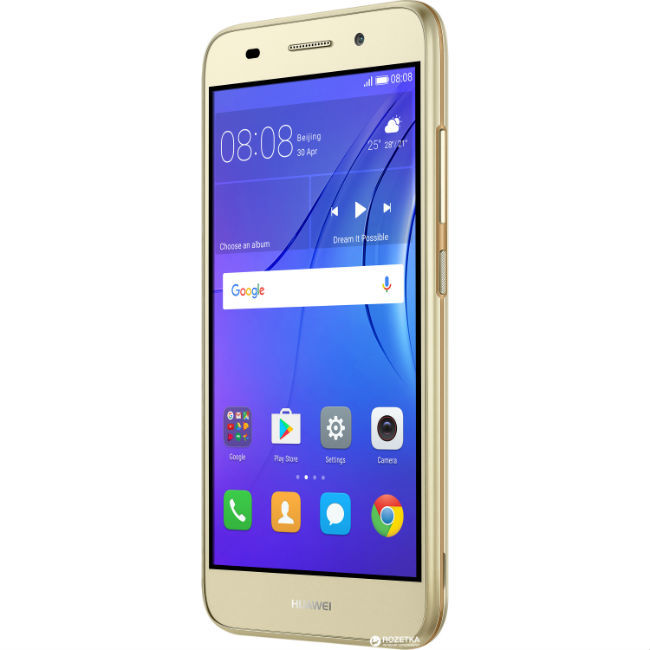 Смартфон Huawei Y3 2017 CRO-U00 8Gb Gold 5 480x854 Android 6.0 Dual Sim