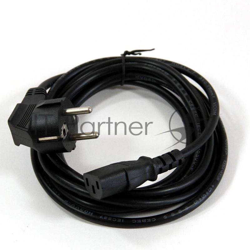 Кабель компьютер-розетка 220V (EURO) <VDE> 3G0,75mm2 VCOM {CE021-CU} 3 метра