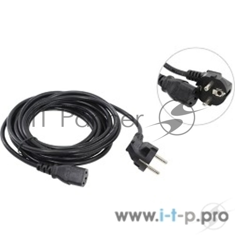 Кабель компьютер-розетка 220V (EURO) <VDE> 3G0,75mm2 VCOM {CE021-CU} 3 метра