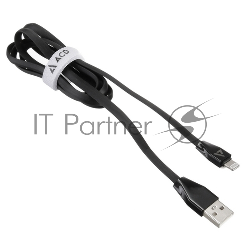 USB кабель ACD-Life Lightning ~ USB-A TPE, 1м, черный (ACD-U920-P5B)