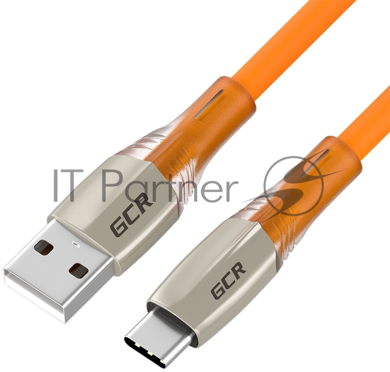 Кабель GCR QC 0.5m TypeC LED, быстрая зарядка, оранжевый TPE, 28/22 AWG, GCR-52520 GCR QC Кабель 0.5m TypeC LED, быстрая зарядка, оранжевый TPE, 28/22 AWG, GCR-52520