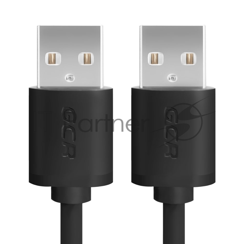 Кабель Greenconnect 2.0m USB 2.0, AM/AM, черный, 28/28 AWG, экран, армированный, морозостойкий, GCR-UM5M-BB2S-2.0m