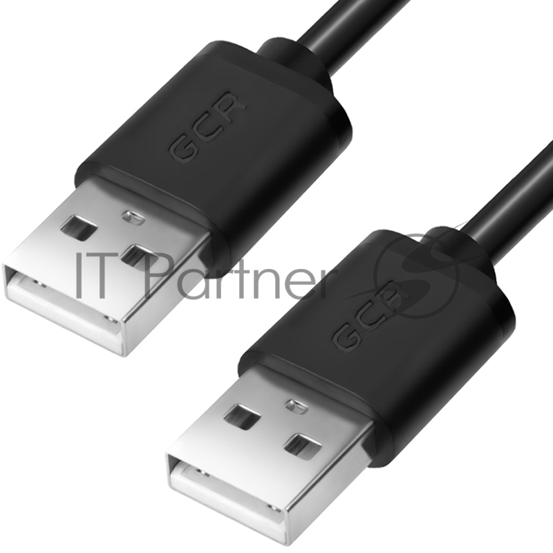 Кабель Greenconnect 2.0m USB 2.0, AM/AM, черный, 28/28 AWG, экран, армированный, морозостойкий, GCR-UM5M-BB2S-2.0m