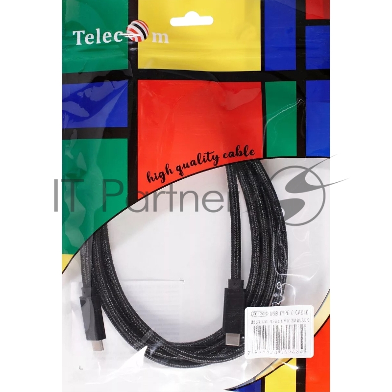 Кабель USB 3.1 Type Cm -- Cm IC 5А 20Gbs длина 2M, Telecom <TC420B-2M> черный