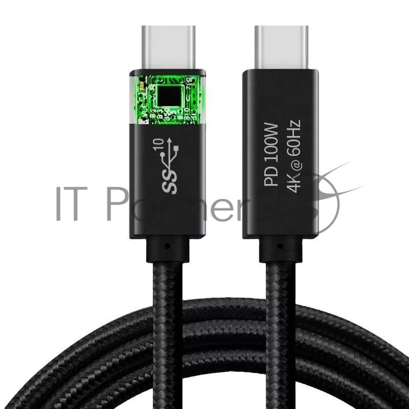 Кабель USB 3.1 Type Cm -- Cm IC 5А 20Gbs длина 2M, Telecom <TC420B-2M> черный
