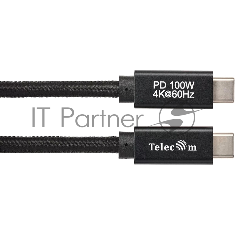 Кабель USB 3.1 Type Cm -- Cm IC 5А 20Gbs длина 2M, Telecom <TC420B-2M> черный