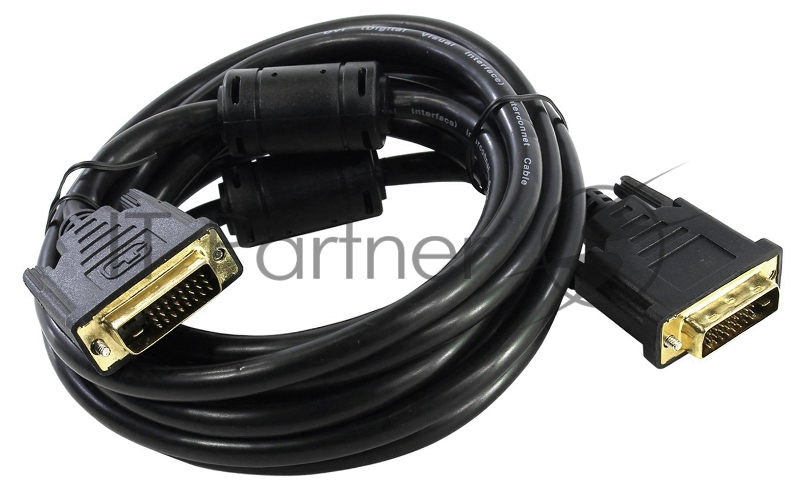 Кабель 5bites APC-096-020 DVI M / DVI M (24+1) double link, зол.разъемы, ферр.кольца, 2м.