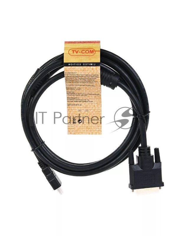 Кабель HDMI to DVI-D (19M -25M) 2м, TV-COM, 2 фильтра <LCG135F-2M>