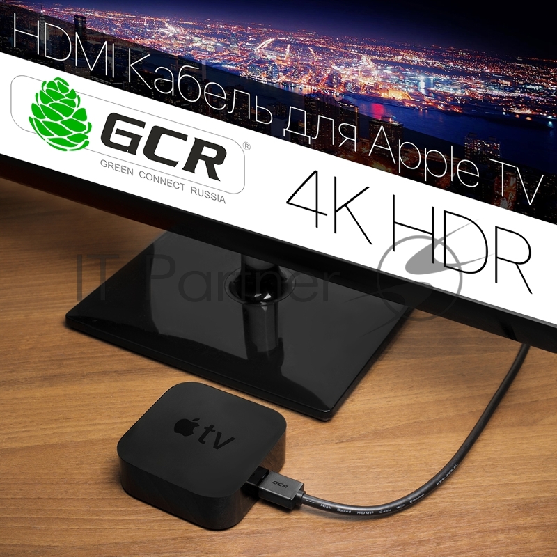 Кабель Greenconnect 3.0m v2.0 HDMI M/M Ethernet 18 Гбит/с, 3D, 4K, 28/28 AWG, OD7.3mm, тройной экран, позолоч. контакты, черный (GCR-HM411-3.0m)