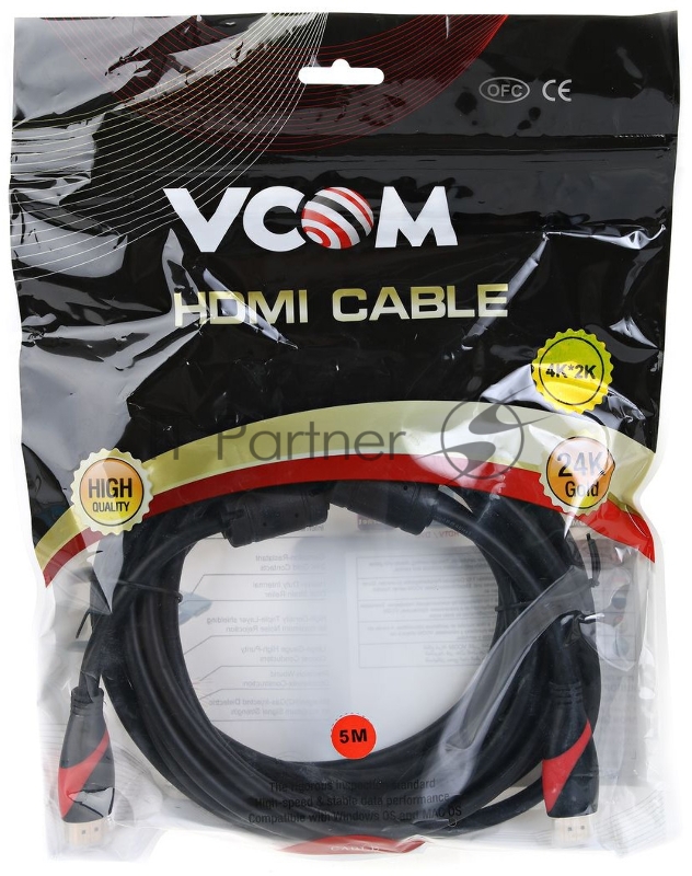 Кабель HDMI 19M/M ver. 2.0, 2 фильтра, 5m VCOM <CG525D-R-5.0> Кабель HDMI 19M/M ver. 2.0, 2 фильтра, 5m VCOM <CG525D-R-5.0>
