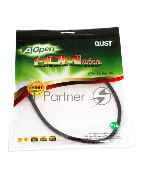 Кабель HDMI 19M/M ver 2.0, 0.5М Aopen <ACG711-0.5M> Кабель HDMI 19M/M ver 2.0, 0.5М Aopen <ACG711-0.5M>