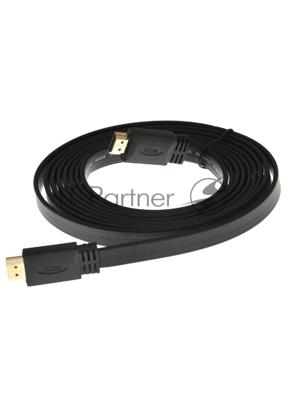 Кабель HDMI 19M/M,плоский, ver. 2.0, 4K@60 Hz 3m VCOM <CG522F-3M>