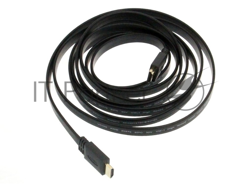 Кабель HDMI 19M/M,плоский, ver. 2.0, 4K@60 Hz 3m VCOM <CG522F-3M>