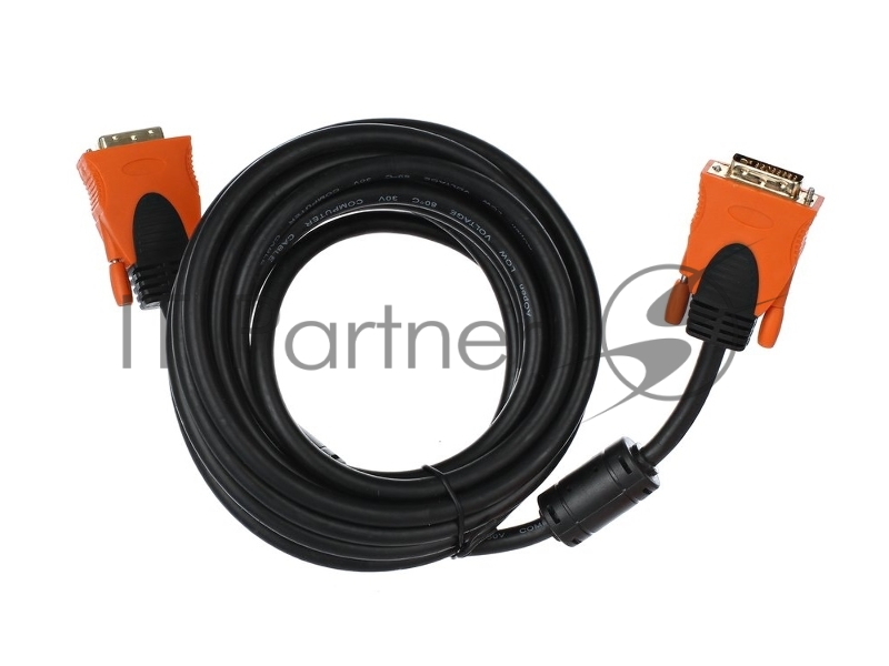 Кабель DVI-DVI Dual Link (25M-25M), 5m, 2 фильтра Aopen/Qust <ACG446D-5M>