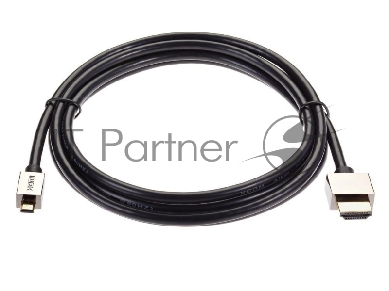 Кабель HDMI-19M --MicroHDMI-19M ver 2.0+3D/Ethernet,1.5m метал разъемы VCOM <CG506AD-1.5M>