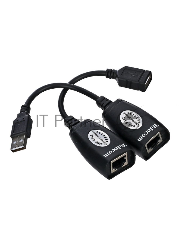Адаптер-удлинитель USB-AMAF/RJ45, по витой паре до 45m , Telecom <TU824>