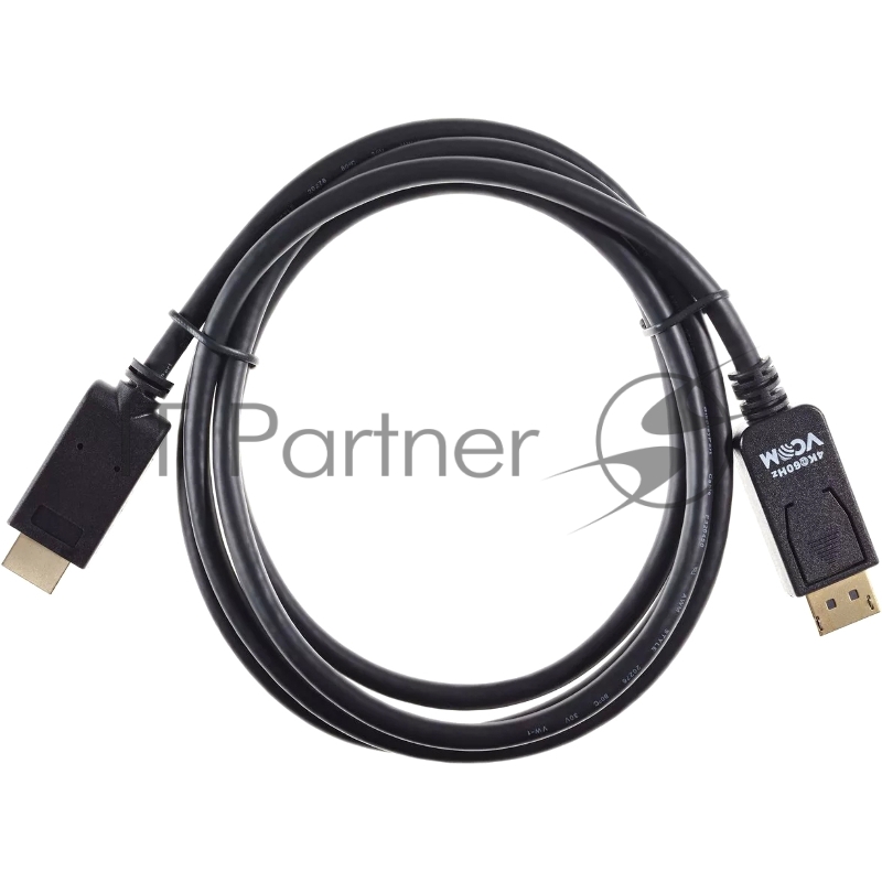 Кабель-переходник VCOM DisplayPort M-> HDMI M 4K@60Hz 1.8m VCOM (CG609-1.8M)