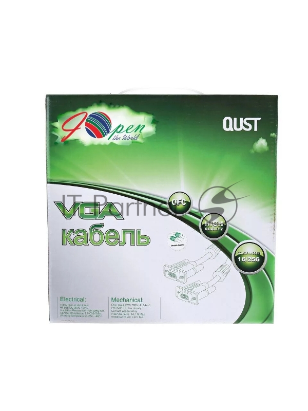 Кабель AOpen <ACG341AD-10M> монитор-SVGA card (15M-15M) 10м 2 фильтра