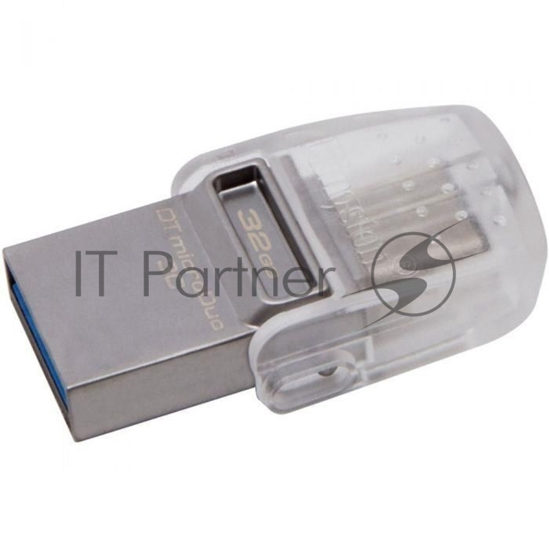 Флэш Диск Kingston USB Drive 32Gb DTDUO3C/32GB {USB 3.0/3.1 + Type-C}