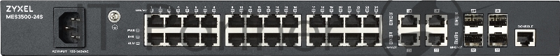 Коммутатор Zyxel MES3500-24S L2 Switch, 24xFE, 4xCombo (SFP / RJ-45), AC Power, 8K MAC Addresses