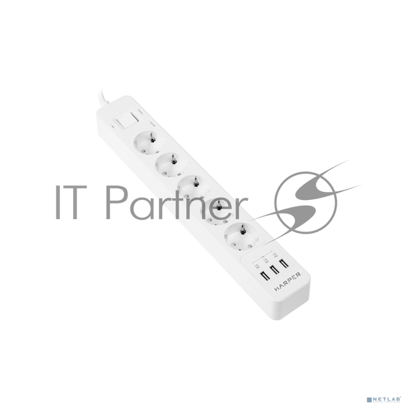 Удлинитель с USB зарядкой HARPER UCH-510 White