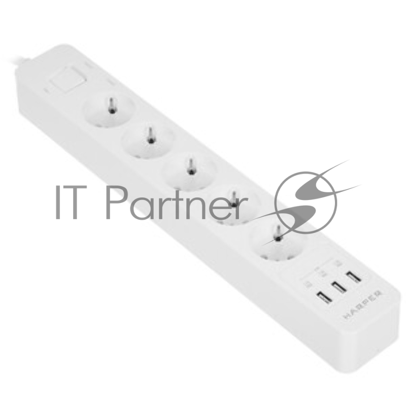 Удлинитель с USB зарядкой HARPER UCH-510 White