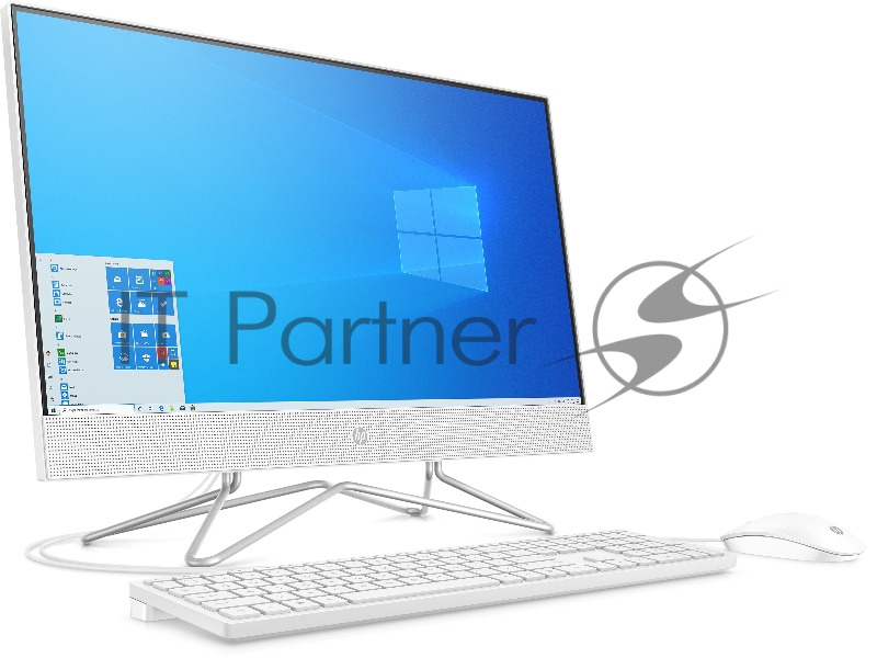 Моноблок HP 24-df0032ur NT 23.8 FHD(1920x1080) Pentium J5040, 4GB DDR4 2400 (1x4GB), SSD 128Gb, Intel Internal Graphics, noDVD, kbd&mouse wired, HD Webcam, Snow White, Win10, 1Y Wty