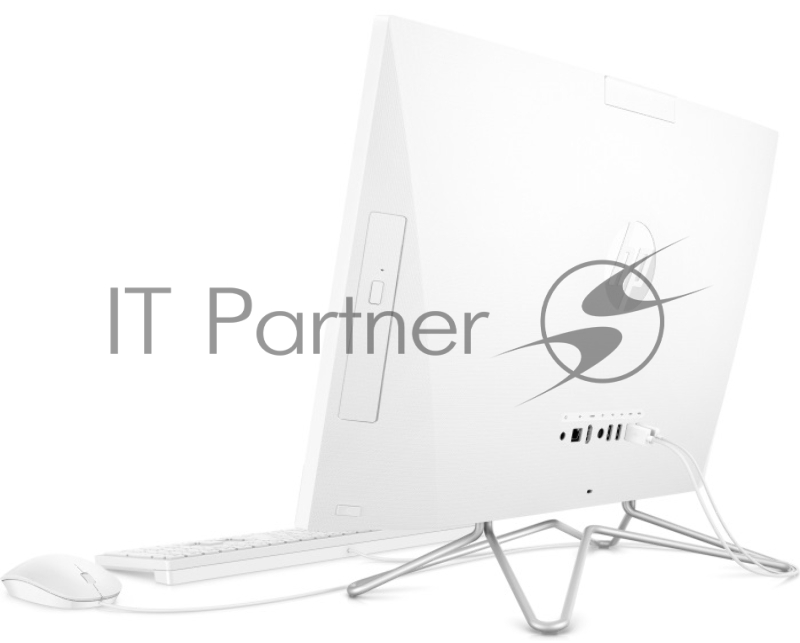 Моноблок HP 24-df0032ur NT 23.8 FHD(1920x1080) Pentium J5040, 4GB DDR4 2400 (1x4GB), SSD 128Gb, Intel Internal Graphics, noDVD, kbd&mouse wired, HD Webcam, Snow White, Win10, 1Y Wty