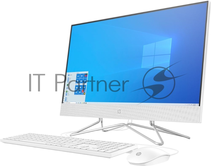 Моноблок HP 24-df0032ur NT 23.8 FHD(1920x1080) Pentium J5040, 4GB DDR4 2400 (1x4GB), SSD 128Gb, Intel Internal Graphics, noDVD, kbd&mouse wired, HD Webcam, Snow White, Win10, 1Y Wty