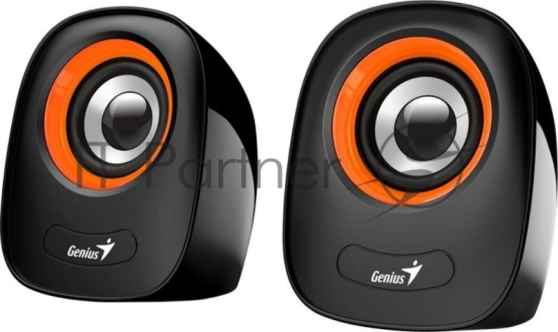 Колонки, PC speakers Genius SP-Q160,ORANGE,USB, 2.0, Power Output 6W, Sensitivity: 80 Db, 3.5 mm jack., цвет оранжевый