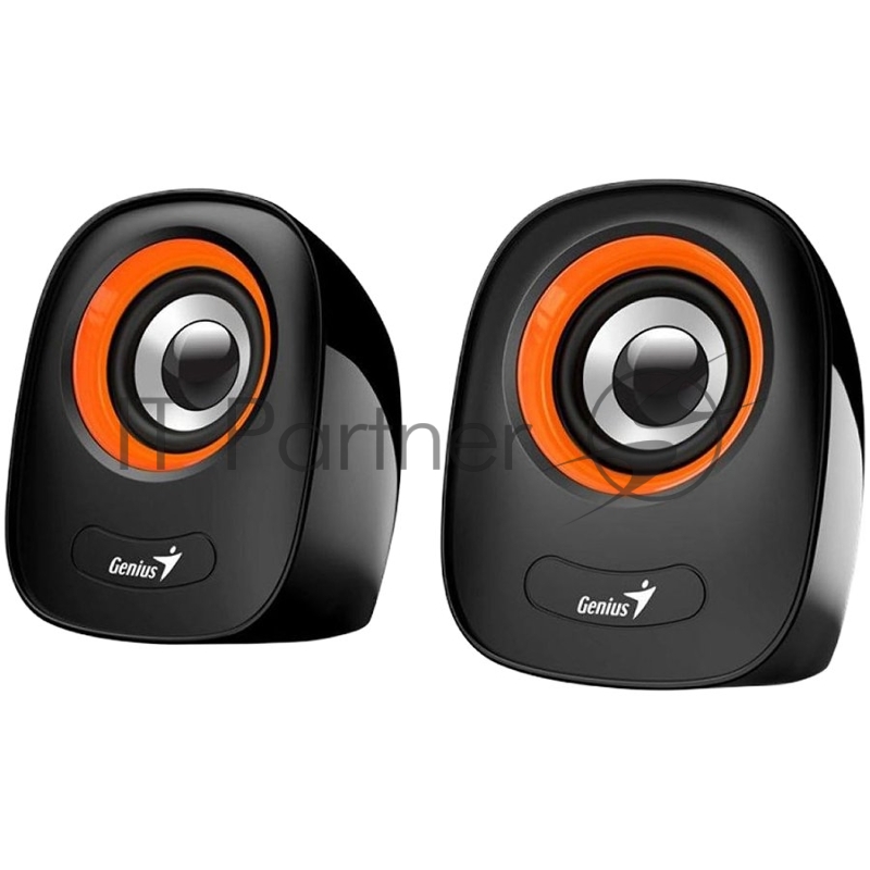 Колонки, PC speakers Genius SP-Q160,ORANGE,USB, 2.0, Power Output 6W, Sensitivity: 80 Db, 3.5 mm jack., цвет оранжевый