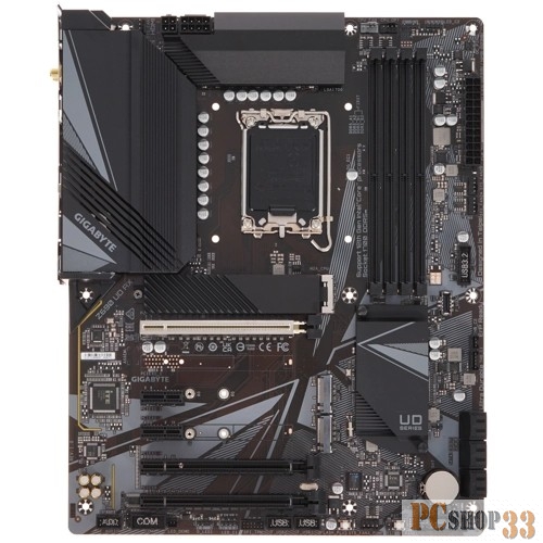 Материнская плата Gigabyte Z690 UD AX, Socket 1700, Intel Z690, 4xDDR5-4800, HDMI+DP, 3xPCI-Ex16, 2xPCI-Ex1, 6xSATA3(RAID 0/1/5/10), 3xM.2, 8Ch Audio, 2,5GbLan, WiFi, (4+4)xUSB2.0, (5+2)xUSB3.2, (1+1)xUSB3.2 Type-C, 1xPS/2, ATX, RTL