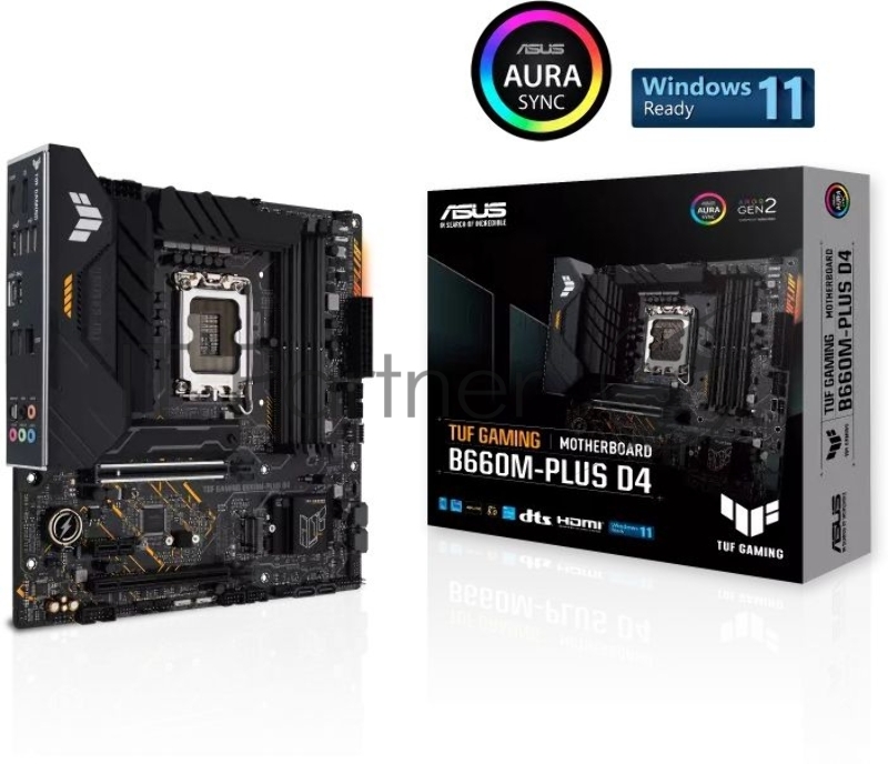 Материнская плата ASUS TUF GAMING B660M-PLUS D4 /LGA1700,B660,USB3.2 GEN 2X2,MB (516897)