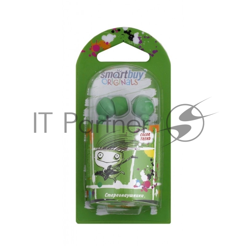 Внутриканальные наушники SmartBuy® COLOR TREND, зеленые (арт. SBE-3200)/320
