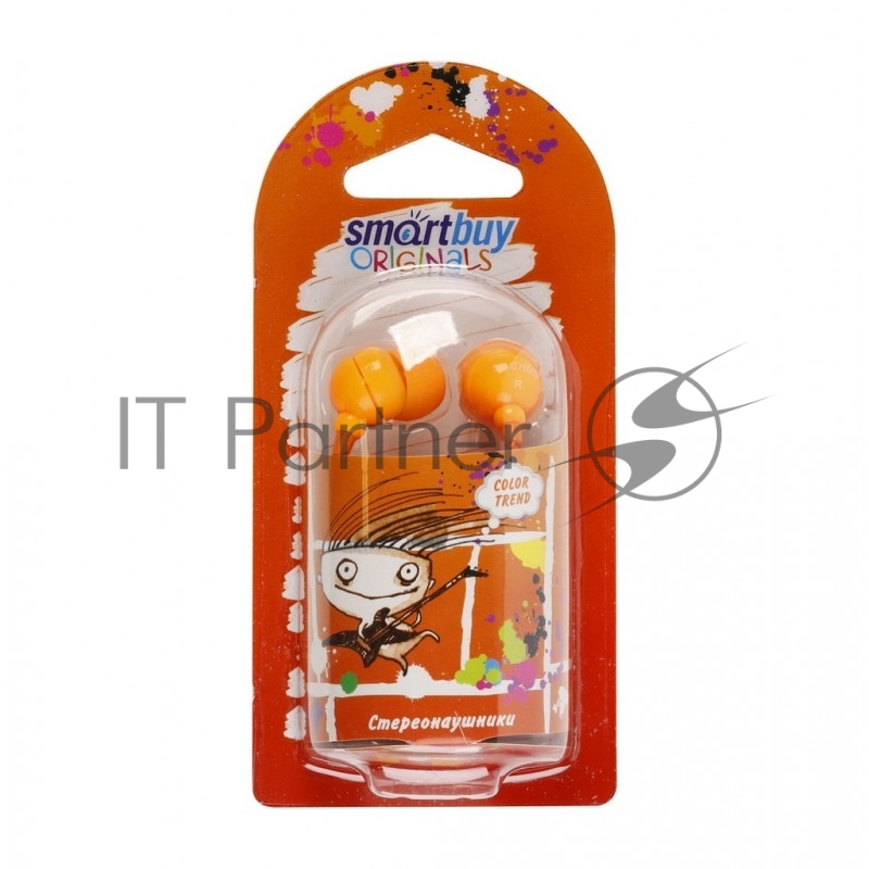 Внутриканальные наушники SmartBuy® COLOR TREND, оранжевые (арт. SBE-1300)/320